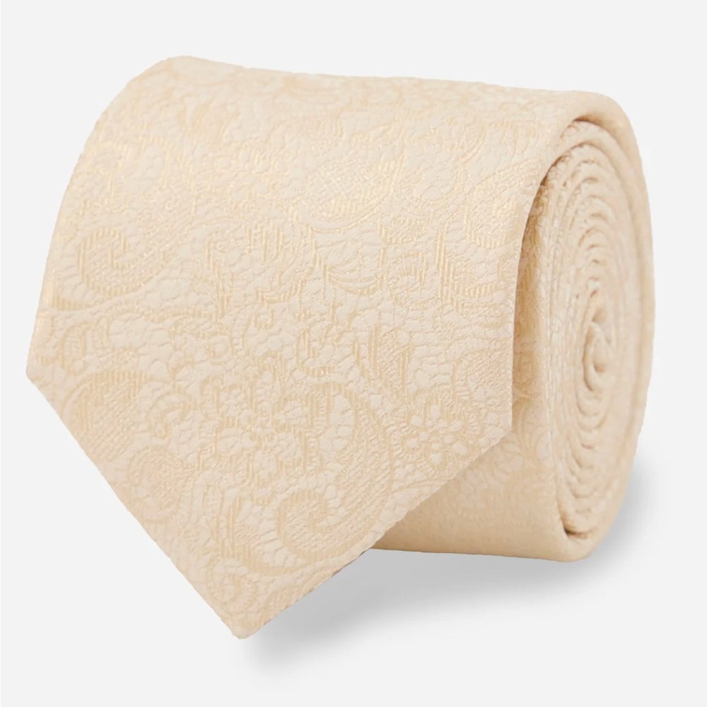 NWT Ceremony Paisley Light Champagne Tie